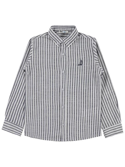 Civil Boys Nakışlı Gömlek 10-13 Yaş Gömlek - Lacivert 12-13 Yaş - S000526332-21164