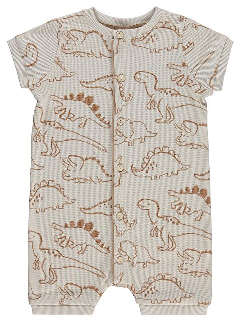 Civil Baby Kontür Dinozor Empirme 6-18 Ay Tulum - Bej 6-9 Ay - S000526798-25636