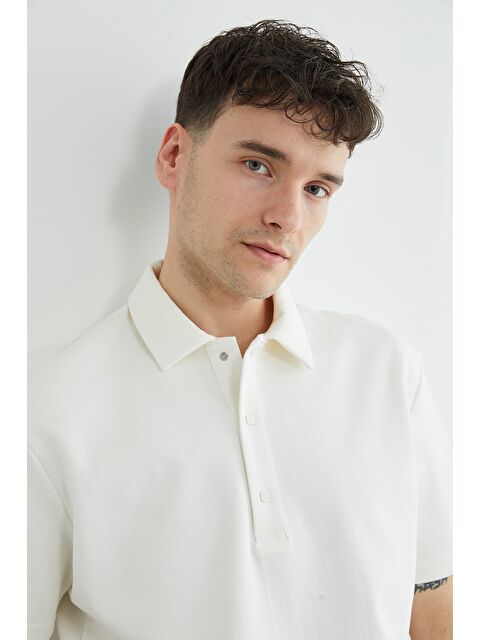 Fullamoda Düğmeli Polo Yaka Pike Tişört - S000524545-19965