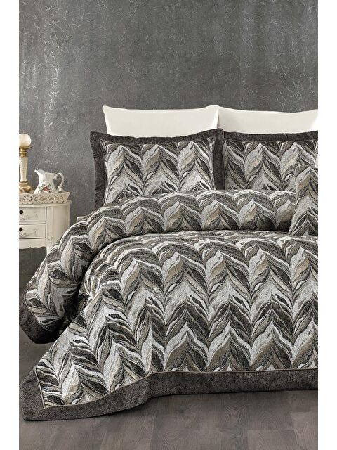 Çeyiz Diyarı Mira 7 Parça Şönil Pike Takımı Yeşil - S000495663-18194