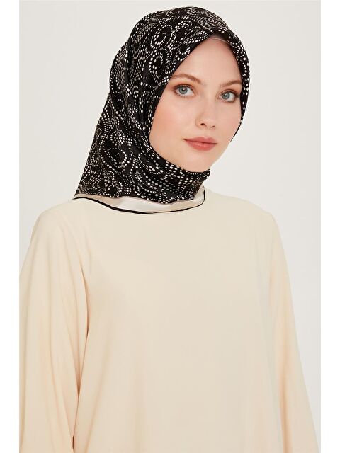 ARMİNE Klasik Desenli Sura Saf İpek Eşarp 9246D 06 - S000500381-19351