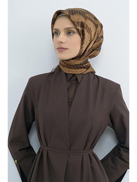 ARMİNE Saf İpek Twill Eşarp 9525D 80 - S000501823-4280