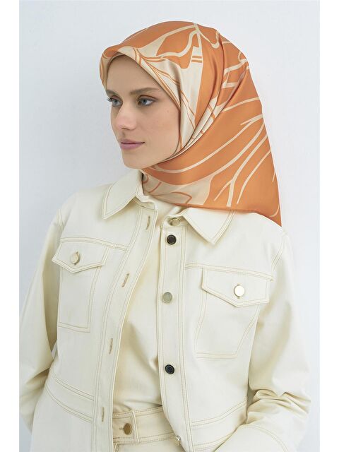 ARMİNE Saf İpek Twill Eşarp 9553D 85 - S000501851-22000