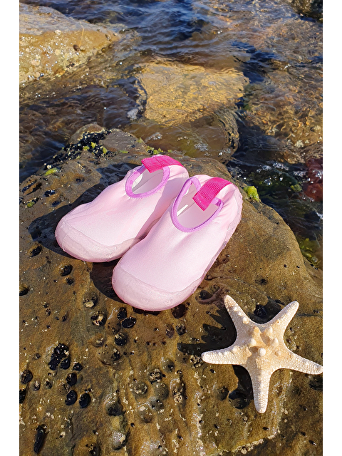 First Step Pembe Kız Çocuk Kaydırmaz Taban Deniz Ayakkabısı-F-7048 - S000176754-20024