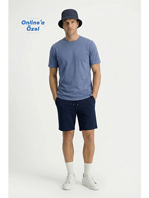 Kiğılı Beli Lastikli İpli Cepli Penye Kumaş Pamuklu Spor Sweat Şort