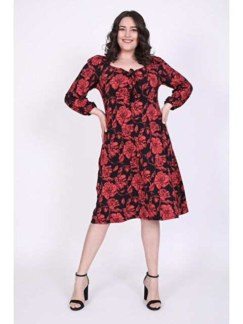 Mylinemoda Damla Yaka Prenses Kol Elbise - S000239373-19351