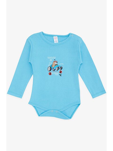 Breeze Erkek Bebek Çıtçıtlı Zıbın Body Havalı Ayıcık Baskılı Mavi (1-1.5 Yaş) - S000317234-17234