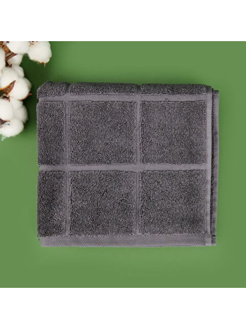 Evidea Soft Kareli Ayak Havlusu - Antrasit - 50x70 cm - S000366319-29666