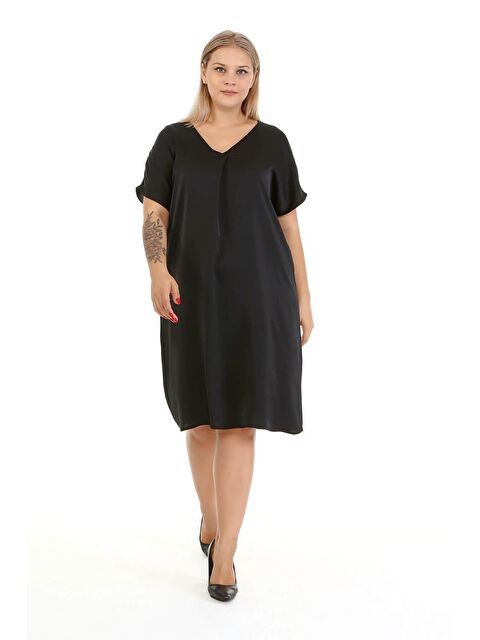 Mylinemoda Düşük Kol Saten Elbise - S000239375-19351