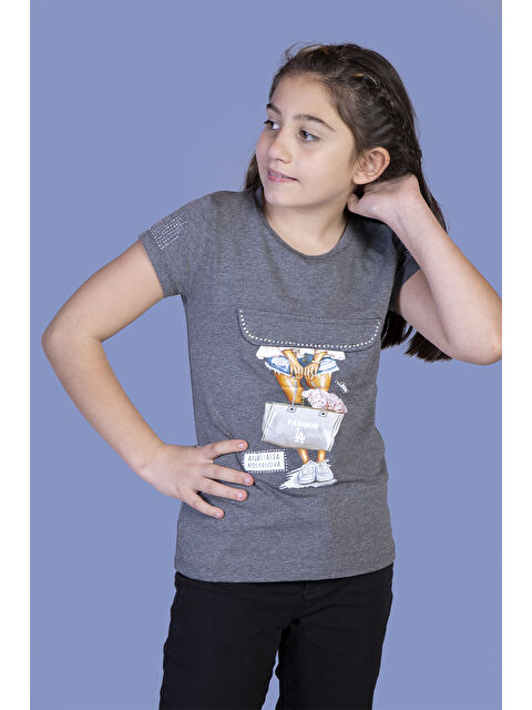 Toontoykids Kız Çocuk Baskılı Tişört