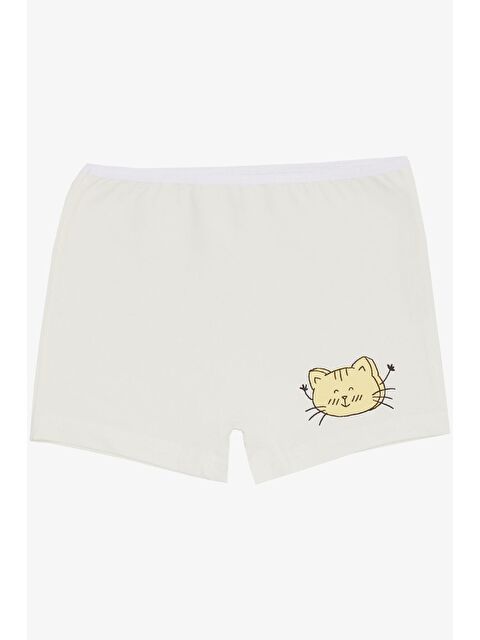 Breeze Kız Çocuk Boxer Sevimli Kedicik Baskılı Ekru (11 Yaş) - S000023472-19965
