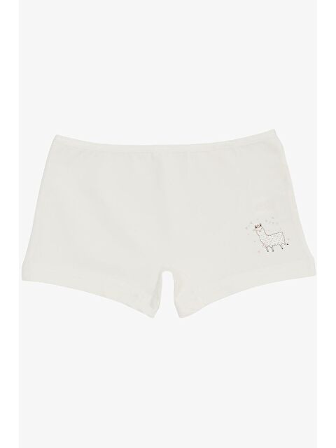 Breeze Kız Çocuk Boxer Kuzucuk Baskılı Ekru (5 Yaş) - S000023475-19965