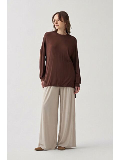 ALLDAY Kahve-Stoper Detaylı Tunik