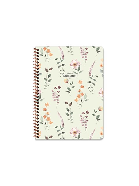 Keskin Color 16.5x22.5 Kareli Defter Çiçek - Krem - S000281920-19966