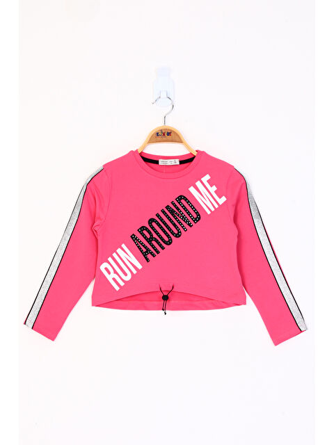 Toontoykids Kız Çocuk Kolları Şeritli Tişört - S000421289-18686