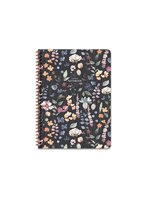 Keskin Color 16.5x22.5 Kareli Defter Çiçek - Siyah - S000281921-19351
