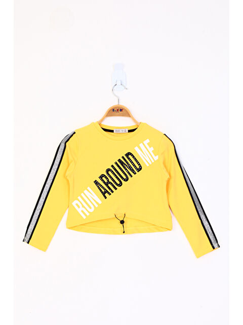 Toontoykids Kız Çocuk Kolları Şeritli Tişört - S000421289-20072