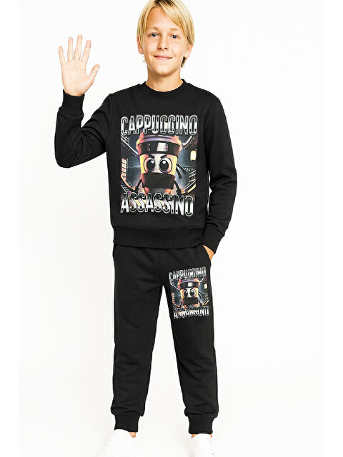 Modanino Erkek Çocuk 2 İplik Şardonsuz Alt-Üst Takım Dijital Baskılı 3-10 Yaş 12416 - S000473039-19351