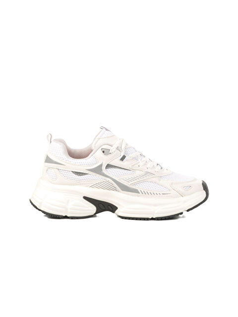 Playup Beyaz Fileli Hafif Kadın Spor Ayakkabı GS-251-530 G - S000378442-20063