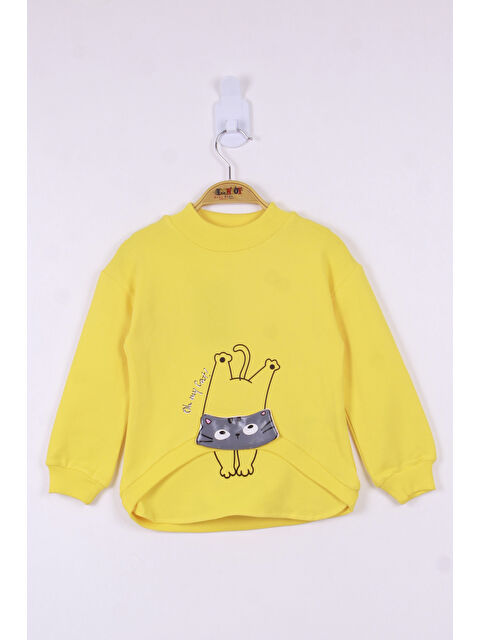 Toontoykids Kız Çocuk Kedi Baskılı Sweatshirt - S000421291-20072