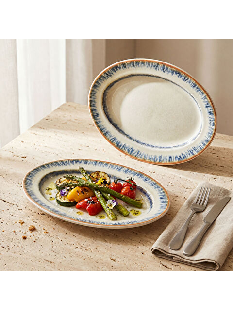 GÜRAL PORSELEN Delta Tide 2li Kayık Tabak 24 Cm 64311 - S000526802-37646