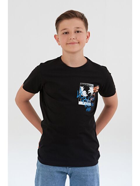 Fullamoda %100 Pamuk Yazı Baskılı Erkek Çocuk Tişört - S000381145-19351