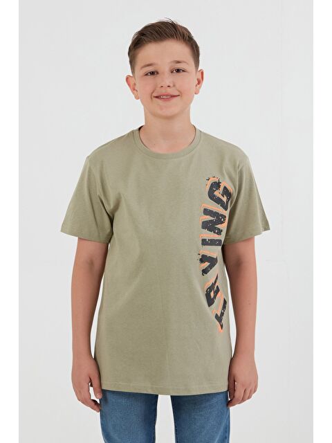 Fullamoda %100 Pamuk Trying Baskılı Erkek Çocuk Tişört - S000395624-18547