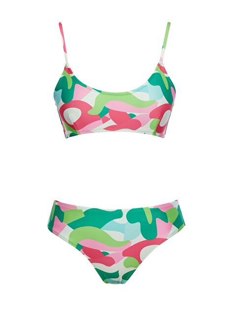 Sailor Moda Yuvarlak Yaka Desenli Bikini Takım - S000403336-23173