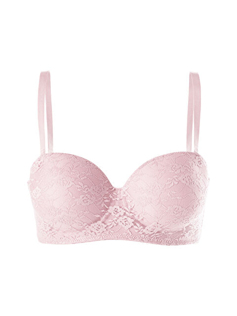 Koza İç Giyim Kadın Dolgusuz Lez Dantelli Desteksiz Straplez Sütyen - S000355506-20024