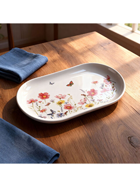 GÜRAL PORSELEN Bilbao Life 20x11 cm Kayık Tabak 4256 - S000526810-37646