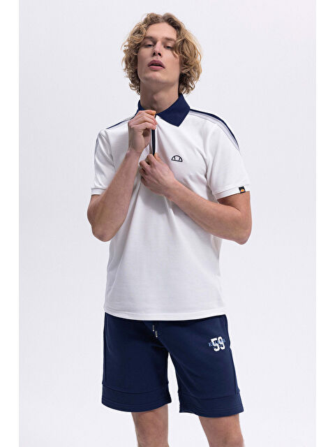 Ellesse % 100 Pamuk Regular Fit Yarım Fermuarlı Polo Yaka T Shirt EM169-1-OF