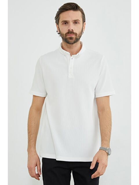 Fullamoda Polo Yaka Ottoman Kumaş Regular Tişört