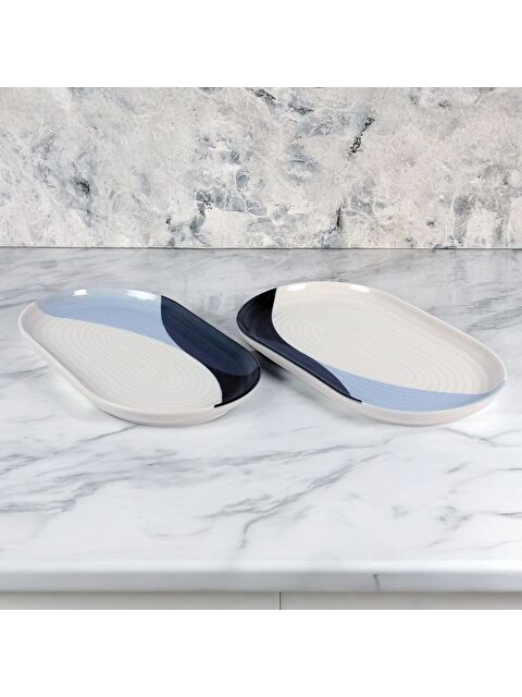 GÜRAL PORSELEN Bilbao 2 Parça 25 Cm Kayık Tabak 36561 - S000526811-37646