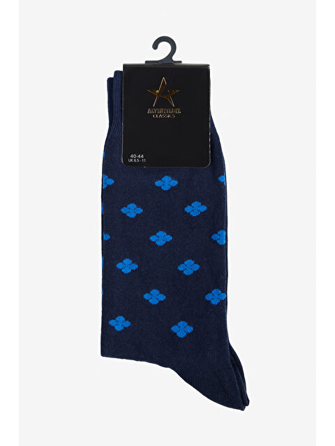 Altınyıldız Classics Erkek Lacivert-Mavi Desenli Soket Çorap - S000413184-37350