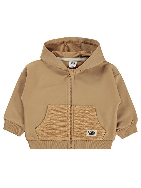 Civil Baby Etiketli Basic 6-18 Ay Hırka - Kahverengi 12-18 Ay - S000526624-4557