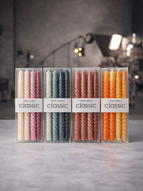 Bam Hediyelik Eşya Gift Moda 25 cm. 4 Lü Konik Mum (BM-2144) - S000526838-17365