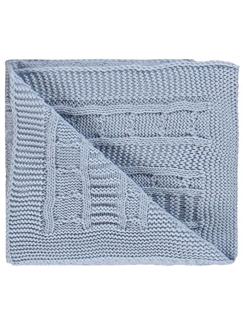 Civil Y26Y310 Baby Saç Örgü Triko 95*100 Battaniye - Mavi Standart - S000526832-17234