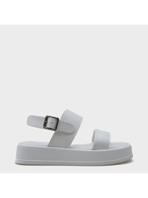 Capone Outfitters Marris Tek Bantlı Dolgu Topuklu Konfor Kadın Sandalet - S000513400-20063