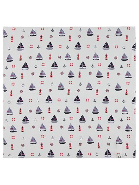 Civil Baby Yelken Baskılı Müslin 75*75 Battaniye - Beyaz Standart - S000526839-20063