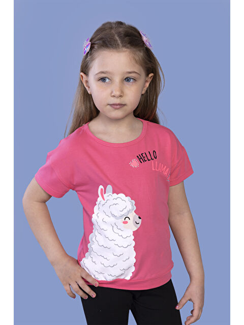 Toontoykids Kız Çocuk Kuzu Baskılı Tişört