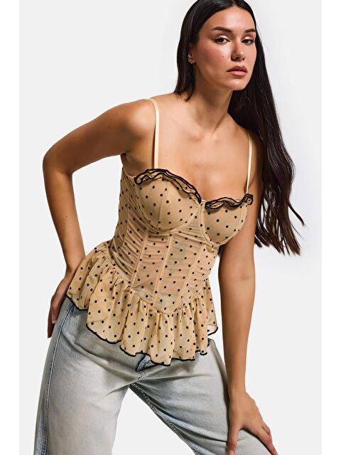 It's Basic Kadın Bej w5 Balenli Cup Destekli Askılı Büstiyer - S000524548-19965