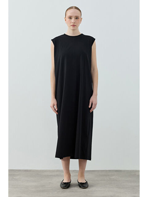 Remsa Sıfır Kol Pamuklu İç Elbise 1808 Siyah - S000523862-19351