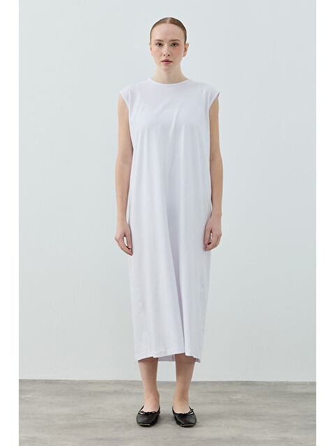 Remsa Sıfır Kol Pamuklu İç Elbise 1808 Beyaz - S000523862-20063