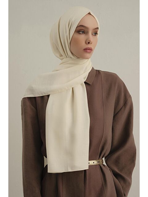 ARMİNE Logo Bordürlü Pamuk İpek Şal 58 - S000424165-19966