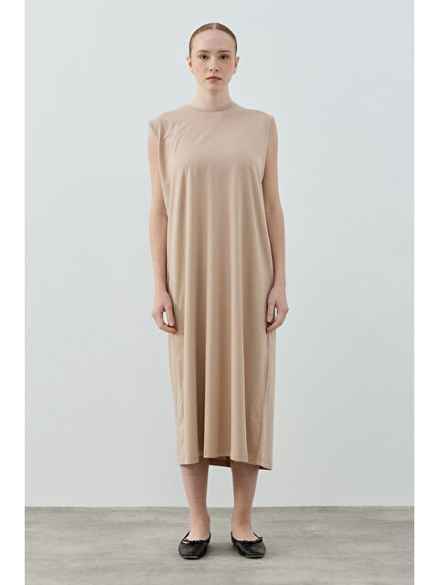 Remsa Sıfır Kol Pamuklu İç Elbise 1808 Vizon - S000523862-26429