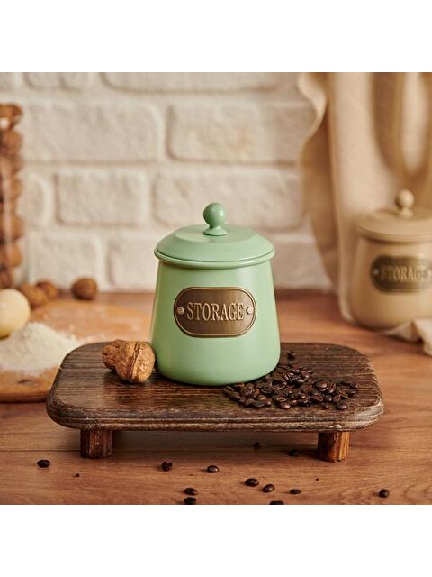 Evabella Galvaniz Storage Baharatlık - Yeşil - 1000 ml - S000374145-18194
