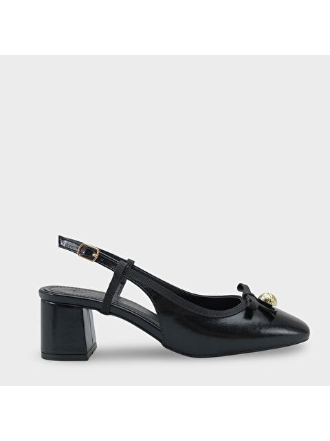 Capone Outfitters Arielle Yuvarlak Burunlu Bilekten Bantlı Orta Topuklu Fiyonklu Kadın Ayakkabı - S000530380-19351