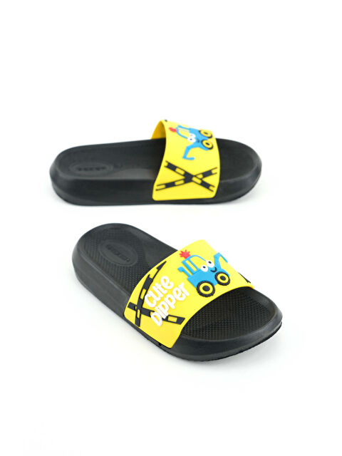 Gezer Erkek Çocuk Yazlık PU Ev Banyo Bahçe Plaj Havuz Günlük Terlik - S000351816-20072