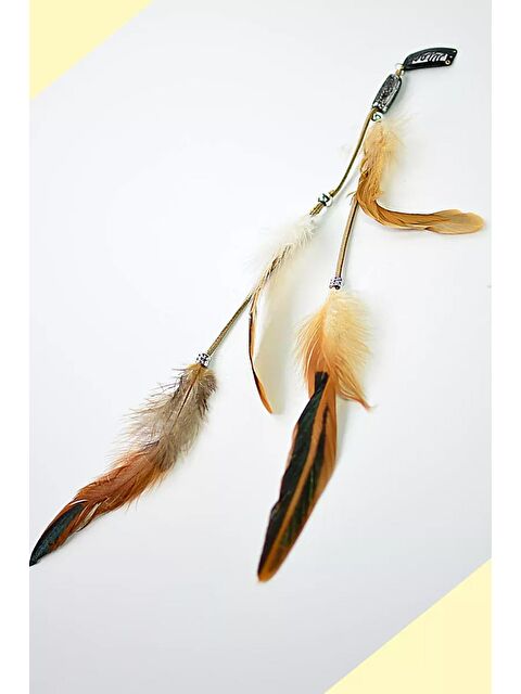 New Obsessions Bohem Doğal Tüy Detaylı Çıtçıtlı Saç Postiş Toka - S000363529-37315