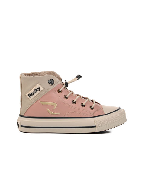 Walkway Pudra-Bej İçi Kürklü Bilek Boy Çocuk Sneaker Rocky 005 P - S000293308-37214